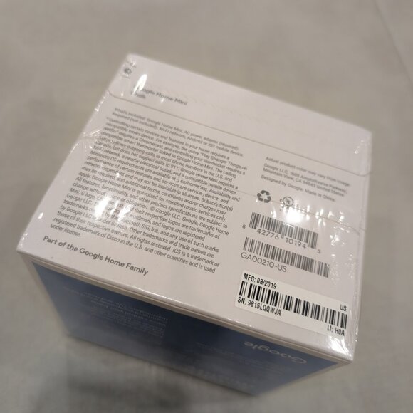 Google Home Mini Smart Speaker with Google Assistant - Chalk (GA00210-US) - Picture 5 of 6